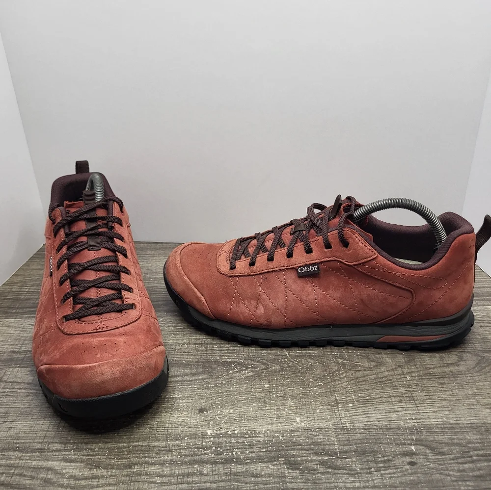 Oboz Bozeman Sneakers Womens 11 Maroon  Low Suede Lace Up Hiking Athletic